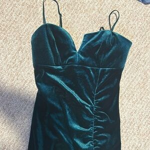 velvet Emerald green dress never worn